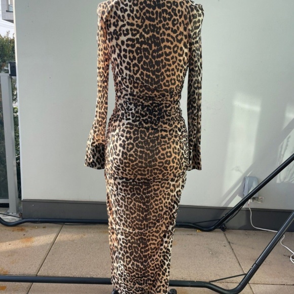 Ganni Leopard Print Dress - Picture 3 of 8